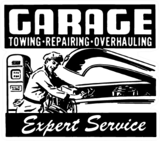 Garage - Expert Service - Retro Ad Sticker