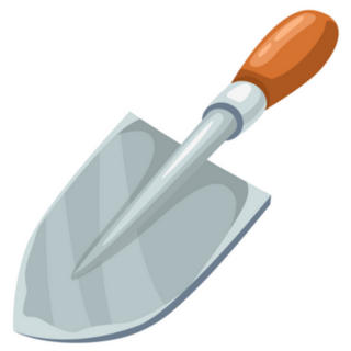 Garden Shovel Icon Sticker