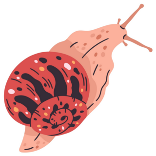 Garden Snail.Slow Sticker