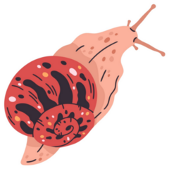 Garden Snail.Slow Sticker