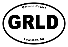 Garland Resort Oval Sticker