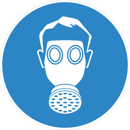 Gas Mask Sign Sticker