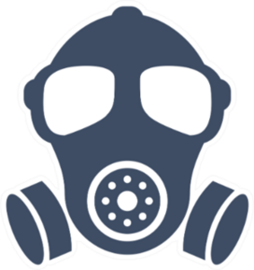Gas Mask Silhouette Illustration Sticker