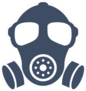 Gas Mask Silhouette Illustration Sticker