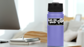 Gas & Oil A Complete Service Illustration Sticker on a Water Bottle (New) example
