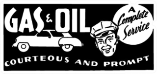 Gas & Oil A Complete Service Illustration Sticker