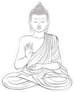 Gautama Buddha With Raised Right Hand Sticker
