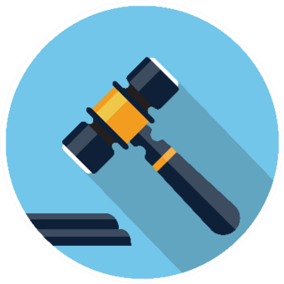 Gavel Icon Cartoon Sticker