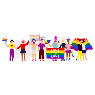 Gay Pride Parade Illustration Sticker