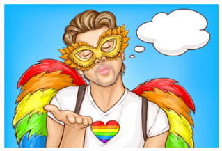 Gay Pride Parade Pop Art Sticker