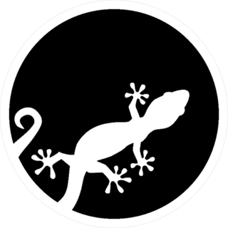 Gecko Cutout Of A Circle Sticker