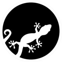 Gecko Cutout Of A Circle Sticker