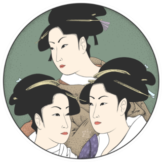 Geisha Japan Women Sticker