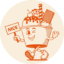 Gelato Character-Ice Cream Nice Sticker