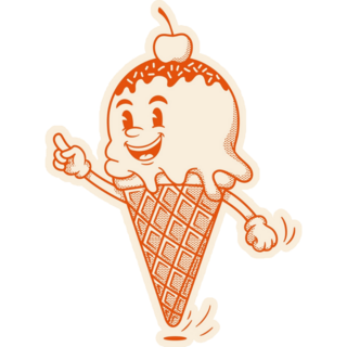Gelato Character-Ice Cream Point Sticker