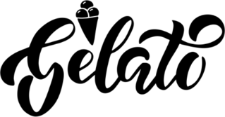 Gelato Lettering Sticker