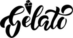 Gelato Lettering Sticker