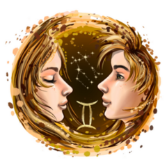 Gemini Artistic Drawn Image Sticker