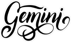 Gemini Cursive Sticker