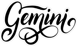 Gemini Cursive Sticker