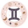 Gemini Horoscope Pink Astrology Sticker