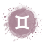 Gemini Mauve Astrological Horoscope Sticker