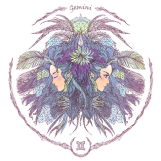 Gemini Portrait Of A Beautiful Woman Sticker