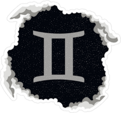 Gemini Starry Sky In The Clouds Sticker