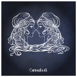 Gemini Twins Artistic Sticker