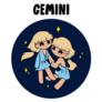 Gemini Zodiac Angels Sticker