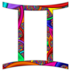 Gemini Zodiac Colorful Mandala Sticker