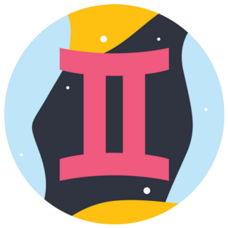 Gemini Zodiac Constellations Circle Sticker