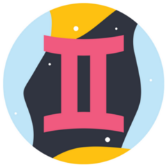 Gemini Zodiac Constellations Circle Sticker