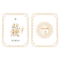 Gemini Zodiac Horoscope Cards Sticker 