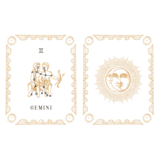 Gemini Zodiac Horoscope Cards Sticker 