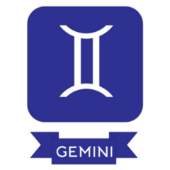 Gemini Zodiac Icon Sticker