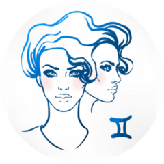 Gemini Zodiac Ink And Watercolor Sticker