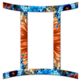 Gemini Zodiac Psychedelic Mandala Sticker