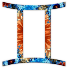 Gemini Zodiac Psychedelic Mandala Sticker