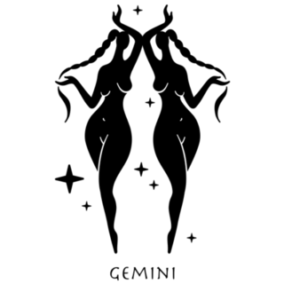 Gemini Zodiac Sign Celestial Woman Sticker