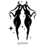 Gemini Zodiac Sign Celestial Woman Sticker