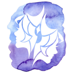 Gemini Zodiac Sign On Watercolor Background Sticker