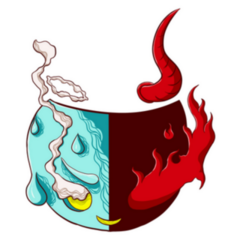 Gemini Zodiac Sign Water & Fire Sticker
