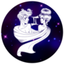 Gemini Zodiac Symbol In Space Sticker