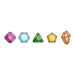 Gems And Crystals Sticker 