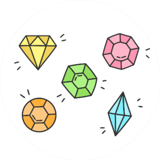 Gems, Jewel Illustration Sticker