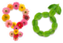Gender Man And Women Symbol From Flowers And Leaves Sticker