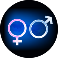 Gender Symbols In Watercolor Splashes Sticker
