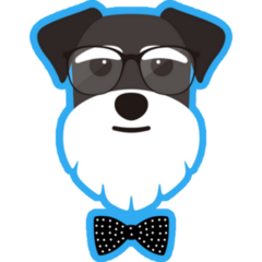 Gentlemen Schnauzer Sticker