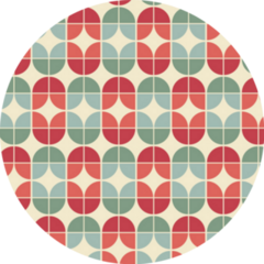 Geometric 1950s Tiles Pattern Sticker